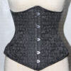 Women's Lace Up Boned Jacquard Brocade Waist Training Underbust Corset (1)