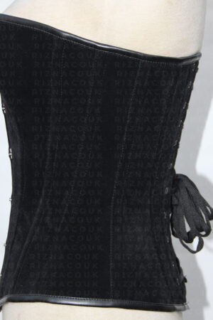 corsets Lavish Black Velvet Overbust Corset (1)